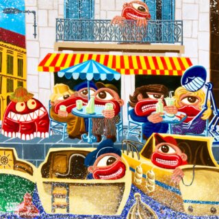 @hervedirosa 
Petit bar sur les quais, acrylique sur toile, 100 x 100 cm, 2026

#quais @ville_de_sete #bar #bistrot #bateaux #dirosaclassic