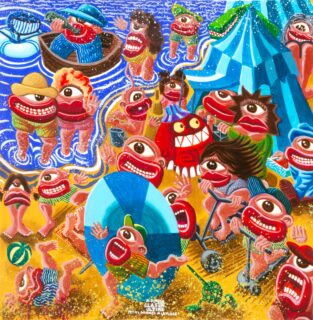 @hervedirosa 

Petits drames à la plage, acrylique sur toile, 100 x 100 cm, 2026

#dirosaclassic #plage #beach #playa #artcontemporain
